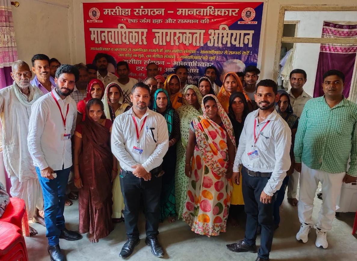 A village medical healthcare camp session checking elderly diagnostic vitals